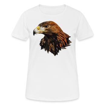 Steinadler - Frauen T-Shirt atmungsaktiv - Weiß - Vorne - AI Model Female 172 dark (172cm)