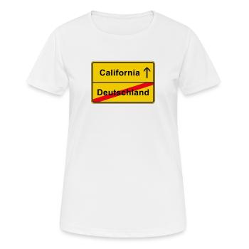 Émigrants de Californie aux États-Unis - T-shirt respirant Femme - blanc - Devant - AI Model Female 172 dark (172cm)