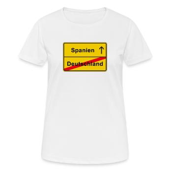 Spanien Auswanderer - Frauen T-Shirt atmungsaktiv - Weiß - Vorne - AI Model Female 172 dark (172cm)