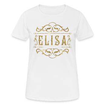 Elisa or - T-shirt respirant Femme - blanc - Devant - AI Model Female 172 dark (172cm)