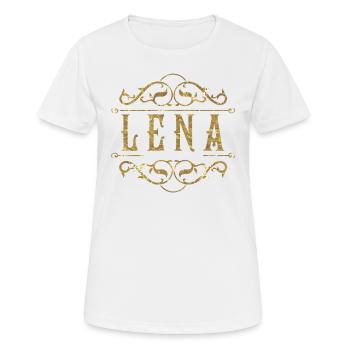 Lena or - T-shirt respirant Femme - blanc - Devant - AI Model Female 172 dark (172cm)