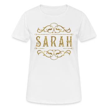 Sarah or - T-shirt respirant Femme - blanc - Devant - AI Model Female 172 dark (172cm)