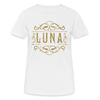 Luna or - T-shirt respirant Femme - blanc - Devant - AI Model Female 172 dark (172cm)