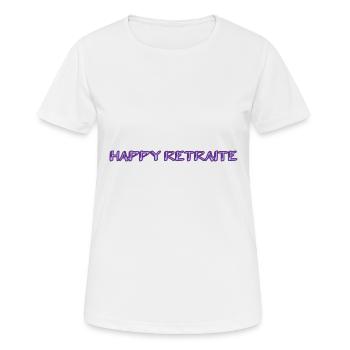 RETRAITE. RETRAITE. RETRAITEE. RETRAITE - T-shirt respirant Femme - blanc - Devant - AI Model Female 172 dark (172cm)