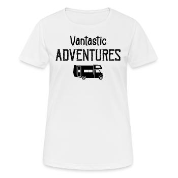Aventures Vantastic ! Voyages et aventures en van - T-shirt respirant Femme - blanc - Devant - AI Model Female 172 dark (172cm)