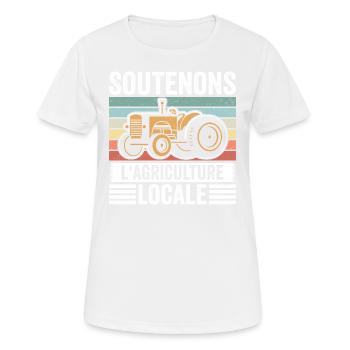 Unterstützen wir die lokale Landwirtschaft - Frauen T-Shirt atmungsaktiv - Weiß - Vorne - AI Model Female 172 dark (172cm)