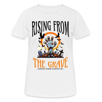 Rising from the Grave - Halloween Motif - Women's Breathable T-Shirt - white - Front - AI Model Female 172 dark (172cm)