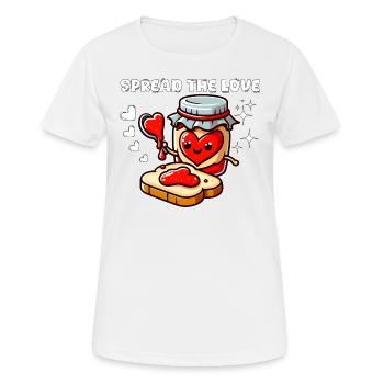 SPREAD THE LOVE - Women's Breathable T-Shirt - white - Front - AI Model Female 172 dark (172cm)