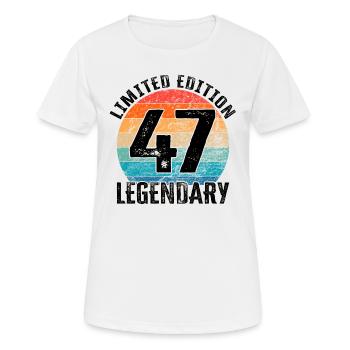Happy Birthday - 47. Geburtstag - Frauen T-Shirt atmungsaktiv - Weiß - Vorne - AI Model Female 172 dark (172cm)