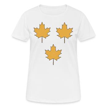motif feuille d'érable - T-shirt respirant Femme - blanc - Devant - AI Model Female 172 dark (172cm)