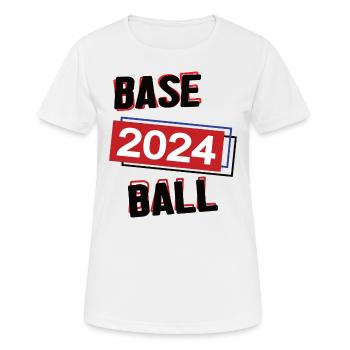 Baseball Spielerin Team Turnier Mannschaft 2024 - Frauen T-Shirt atmungsaktiv - Weiß - Vorne - AI Model Female 172 dark (172cm)