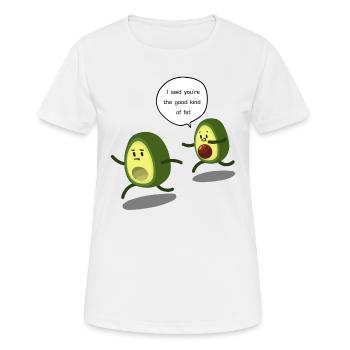 couple d'avocats drôle avec un dicton végétalien - T-shirt respirant Femme - blanc - Devant - AI Model Female 172 dark (172cm)