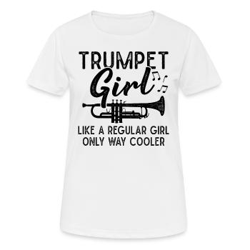 Trumpet Girls Brass Band Orchestra Musician - Women's Breathable T-Shirt - white - Front - AI Model Female 172 dark (172cm)
