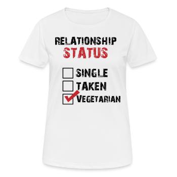 Le statut relationnel seul pardonne aux végétariens - T-shirt respirant Femme - blanc - Devant - AI Model Female 172 dark (172cm)