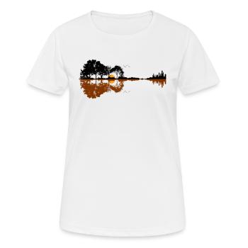 guitare - T-shirt respirant Femme - blanc - Devant - AI Model Female 172 dark (172cm)