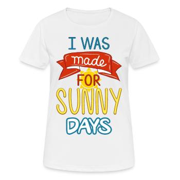 J’étais fait pour les beaux jours I - T-shirt respirant Femme - blanc - Devant - AI Model Female 172 dark (172cm)