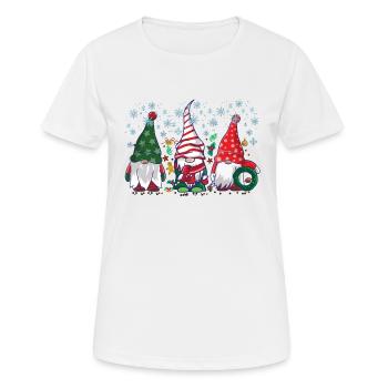 Cute Xmas Gnomes In Plaid Hats, Christmas Gnomes - Women's Breathable T-Shirt - white - Front - AI Model Female 172 dark (172cm)