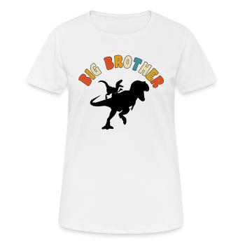 Beförderung zum Big Brother Dinosaurier Geschenk, Big Brother - Frauen T-Shirt atmungsaktiv - Weiß - Vorne - AI Model Female 172 dark (172cm)