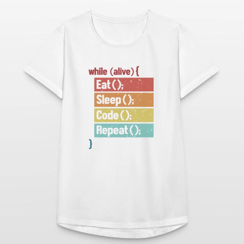 Eat Sleep Code Repeat Full Stack Coder Software Women's Breathable T-Shirt