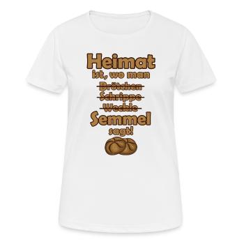 Accueil Semmel Allemagne Du Sud Dire La Fierté - T-shirt respirant Femme - blanc - Devant - AI Model Female 172 dark (172cm)