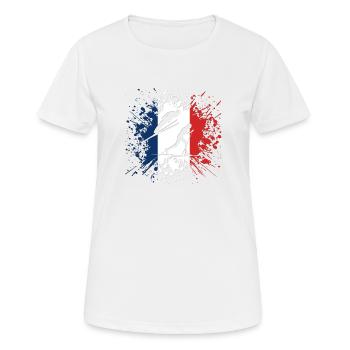 Nordische Kombination Geschenk für Wintersportfans - Frauen T-Shirt atmungsaktiv - Weiß - Vorne - AI Model Female 172 dark (172cm)
