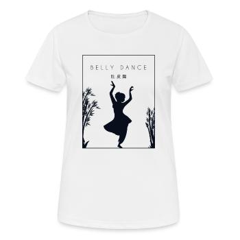 Danse Du Ventre Danseuse Du Ventre Hanzi Chinoise - T-shirt respirant Femme - blanc - Devant - AI Model Female 172 dark (172cm)