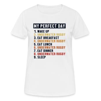 Underwater Rugby Perfect Day Wassersport - Frauen T-Shirt atmungsaktiv - Weiß - Vorne - AI Model Female 172 dark (172cm)