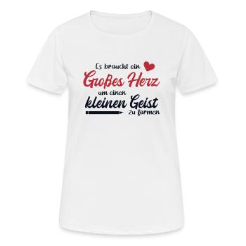 Lehrer Großes Herz Referendar Lehrerin Pädagoge - Frauen T-Shirt atmungsaktiv - Weiß - Vorne - AI Model Female 172 dark (172cm)