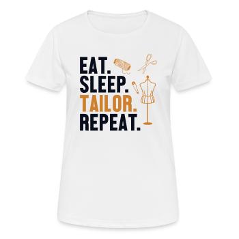 Manger Dormir Tailleur Répéter Tailleur Maître - T-shirt respirant Femme - blanc - Devant - AI Model Female 172 dark (172cm)
