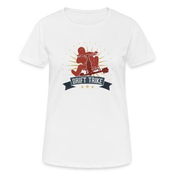 Drift Trike Trike Drift Tricycle Tricycle Adultes - T-shirt respirant Femme - blanc - Devant - AI Model Female 172 dark (172cm)