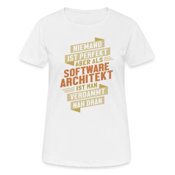 Software Architekt fast Perfekt Software Architekt - Frauen T-Shirt atmungsaktiv - Weiß - Vorne - AI Model Female 172 dark (172cm)