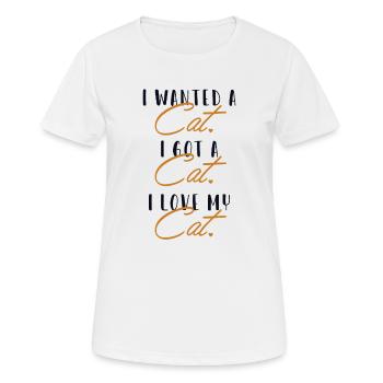 J'aime mon chat Kitty Kitten House Cat Cat - T-shirt respirant Femme - blanc - Devant - AI Model Female 172 dark (172cm)