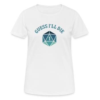 D20 Tabletop PnP RPG Jeu de rôle Maître de jeu - T-shirt respirant Femme - blanc - Devant - AI Model Female 172 dark (172cm)