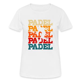 Padel Tennis Platform Tennis Paddleball Padel - Women's Breathable T-Shirt - white - Front - AI Model Female 172 dark (172cm)