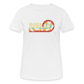 Wauwau Rüde Vierbeiner Hundebesitzer Hund - Frauen T-Shirt atmungsaktiv - Weiß - Vorne - AI Model Female 172 dark (172cm)