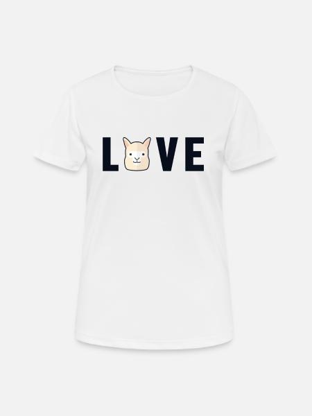 Love Lama Alpaca Pako Alpakazüchter Alpaka - Frauen T-Shirt atmungsaktiv - Weiß