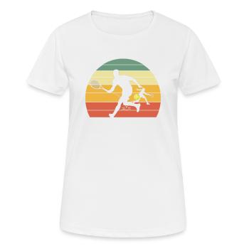 Paddleball Padel Tennis Platform Tennis Padel - Women's Breathable T-Shirt - white - Front - AI Model Female 172 dark (172cm)