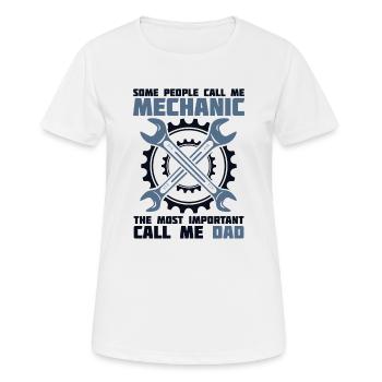 Most Important Call Me Dad Mécatronicien - T-shirt respirant Femme - blanc - Devant - AI Model Female 172 dark (172cm)