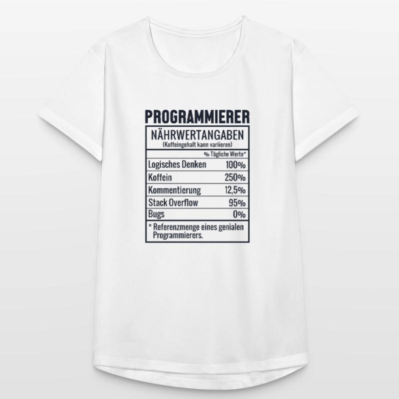 Programmierer Nährwertangaben Developer Coder Frauen T-Shirt atmungsaktiv