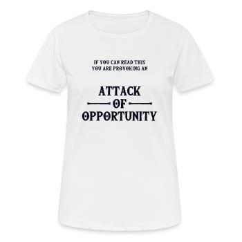 Attaque d'opportunité PnP RPG Jeu de rôle Pen and - T-shirt respirant Femme - blanc - Devant - AI Model Female 172 dark (172cm)