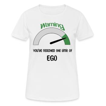 Vous avez atteint la limite de l’ego - T-shirt respirant Femme - blanc - Devant - AI Model Female 172 dark (172cm)