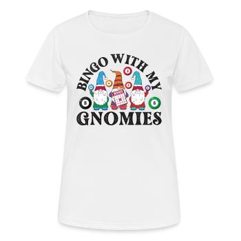 Bingo Mit Meinen Gnomies Lustiges Bingo - Frauen T-Shirt atmungsaktiv - Weiß - Vorne - AI Model Female 172 dark (172cm)