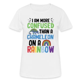 Ich Bin Verwirrter Als Ein Chamäleon - Frauen T-Shirt atmungsaktiv - Weiß - Vorne - AI Model Female 172 dark (172cm)