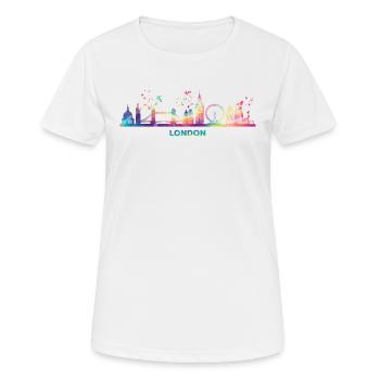 Londoner Skyline London - Women's Breathable T-Shirt - white - Front - AI Model Female 172 dark (172cm)