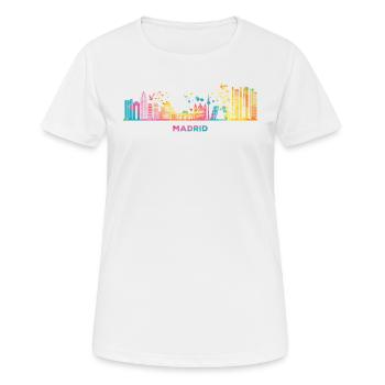 Madrid Skyline Madrid - Women's Breathable T-Shirt - white - Front - AI Model Female 172 dark (172cm)