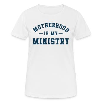 La maternité est mon ministère - T-shirt respirant Femme - blanc - Devant - AI Model Female 172 dark (172cm)