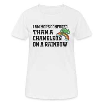 Ich Bin Verwirrter Als Ein Chamäleon - Frauen T-Shirt atmungsaktiv - Weiß - Vorne - AI Model Female 172 dark (172cm)