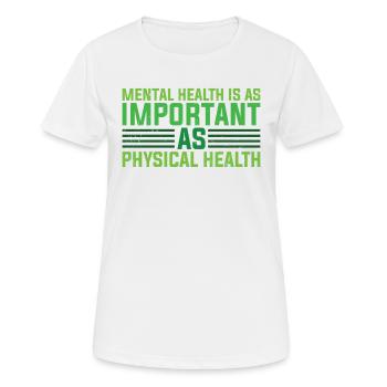 Santé mentale Stabilité mentale - T-shirt respirant Femme - blanc - Devant - AI Model Female 172 dark (172cm)