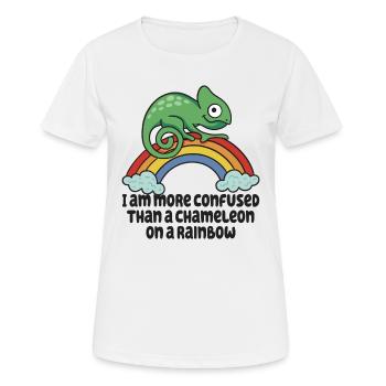 Ich Bin Verwirrter Als Ein Chamäleon - Frauen T-Shirt atmungsaktiv - Weiß - Vorne - AI Model Female 172 dark (172cm)