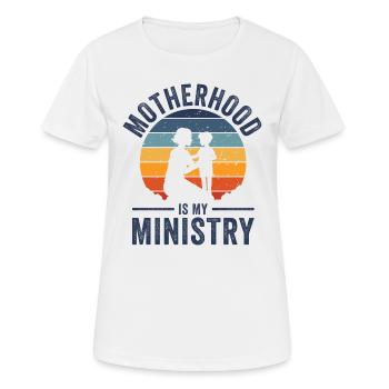 La maternité est mon ministère - T-shirt respirant Femme - blanc - Devant - AI Model Female 172 dark (172cm)